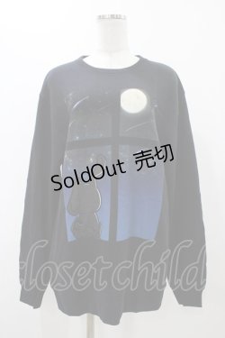 画像1: NieR CLOTHING / プリントSWEAT   ブラック/Nierちゃん H-25-12-12-053-PU-TO-KB-ZH