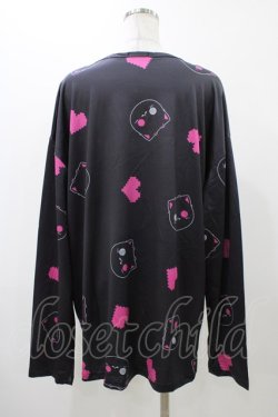 画像2: NieR Clothing / プリントLONG CUTSEW  ブラック H-25-12-12-054-PU-TO-KB-ZH