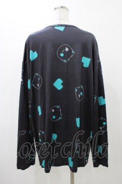 画像2: NieR Clothing / プリントLONG CUTSEW  ブラック H-25-12-12-055-PU-TO-KB-ZH