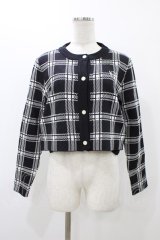 NieR Clothing / ポケット付き高品質ショート丈カーディガン  ブラック H-25-12-12-057-PU-TO-KB-ZH