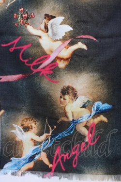 画像2: MILK / Angelストール  ブラックベース H-25-12-12-007-ML-ZA-KB-ZH