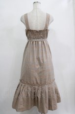 画像3: axes femme POETIQUE / 裾プリーツデザインワンピース M ブラウン H-25-12-12-1003-AX-OP-NS-ZH (3)