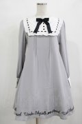 Amavel / メッセージ刺繍ヨーク切替ワンピース Free グレー H-25-12-12-1032-CA-OP-NS-ZH