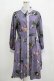 画像1: axes femme POETIQUE / ラ レコルト柄シャツワンピース M パープル H-25-12-12-1033-AX-OP-NS-ZH (1)