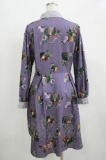画像3: axes femme POETIQUE / ラ レコルト柄シャツワンピース M パープル H-25-12-12-1033-AX-OP-NS-ZH (3)