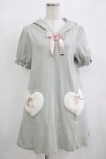 Amavel / ハートポケット ねこ耳パーカーワンピース Free グリーン H-25-12-12-1037-CA-OP-NS-ZH