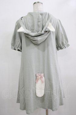 画像3: Amavel / ハートポケット ねこ耳パーカーワンピース Free グリーン H-25-12-12-1037-CA-OP-NS-ZH