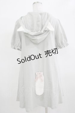 画像3: Amavel / ハートポケット ねこ耳パーカーワンピース Free グリーン H-25-12-12-1037-CA-OP-NS-ZH