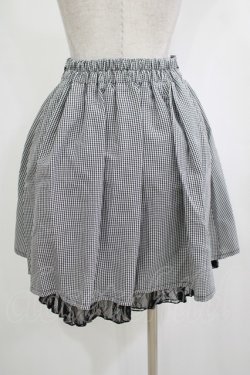 画像3: axes femme POETIQUE / ギンガム×レーススカート M ブラック H-25-12-12-1038-AX-SK-NS-ZH