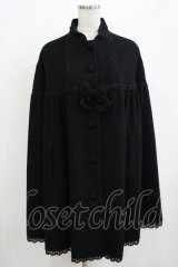 Innocent World / リボンレーススタンドカラーマント Free ブラック H-25-12-12-1041-IW-CO-NS-ZH