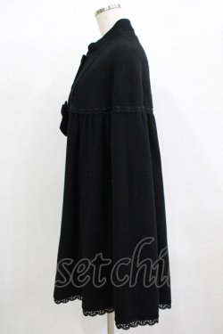 画像2: Innocent World / リボンレーススタンドカラーマント Free ブラック H-25-12-12-1041-IW-CO-NS-ZH