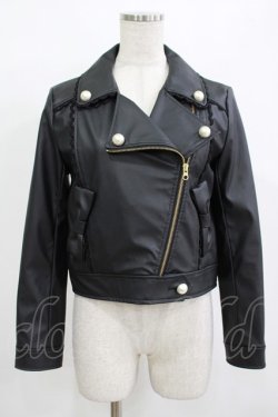 画像1: Angelic Pretty / Doll’s Ribbonライダースジャケット Free ブラック H-25-12-12-1042-AP-JA-NS-ZH