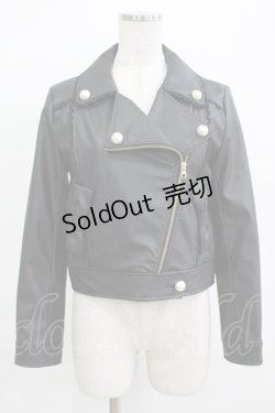 画像1: Angelic Pretty / Doll’s Ribbonライダースジャケット Free ブラック H-25-12-12-1042-AP-JA-NS-ZH