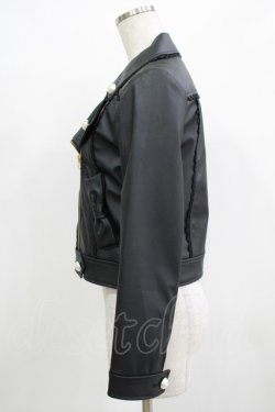 画像2: Angelic Pretty / Doll’s Ribbonライダースジャケット Free ブラック H-25-12-12-1042-AP-JA-NS-ZH