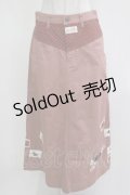 PINK HOUSE / スコッチテリア刺繍チノクロススカート M ピンク H-25-12-12-1044-LO-SK-NS-ZH