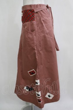 画像2: PINK HOUSE / スコッチテリア刺繍チノクロススカート M ピンク H-25-12-12-1044-LO-SK-NS-ZH