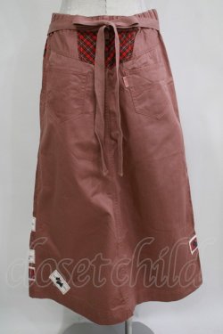 画像3: PINK HOUSE / スコッチテリア刺繍チノクロススカート M ピンク H-25-12-12-1044-LO-SK-NS-ZH