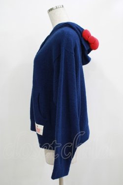 画像2: PINK HOUSE / PINK HOUSE×HELLO KITTY ネコ耳付きフードカーディガン Free ネイビー H-25-12-12-1045-LO-TO-NS-ZH