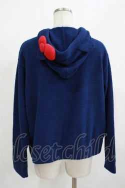 画像3: PINK HOUSE / PINK HOUSE×HELLO KITTY ネコ耳付きフードカーディガン Free ネイビー H-25-12-12-1045-LO-TO-NS-ZH