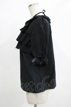 画像2: Amavel / フロントクロスフリルカットソー Free ブラック H-25-12-12-1049-CA-TO-NS-ZH