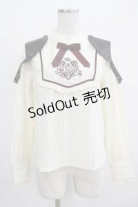 Amavel / 機械仕掛けの蒸気船ブラウス Free 生成り H-25-12-12-1052-CA-BL-NS-ZH