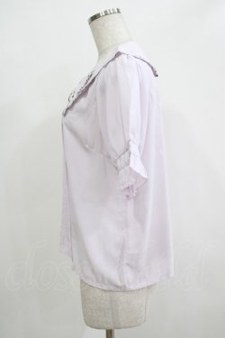 画像2: axes femme POETIQUE / ブーケ刺繍スカラップ襟ブラウス M ネイビー H-25-12-12-1053-AX-BL-NS-ZH