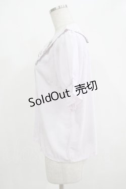 画像2: axes femme POETIQUE / ブーケ刺繍スカラップ襟ブラウス M ネイビー H-25-12-12-1053-AX-BL-NS-ZH