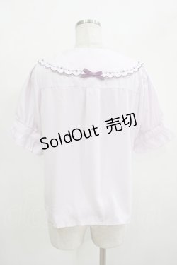 画像3: axes femme POETIQUE / ブーケ刺繍スカラップ襟ブラウス M ネイビー H-25-12-12-1053-AX-BL-NS-ZH