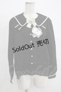 Amavel / リボン風セーラー襟ブラウス Free ブラック H-25-12-12-1054-CA-BL-NS-ZH