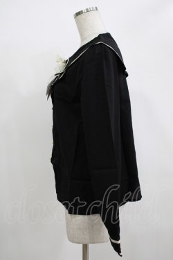 画像2: Amavel / リボン風セーラー襟ブラウス Free ブラック H-25-12-12-1054-CA-BL-NS-ZH