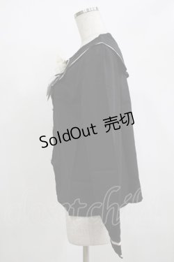 画像2: Amavel / リボン風セーラー襟ブラウス Free ブラック H-25-12-12-1054-CA-BL-NS-ZH