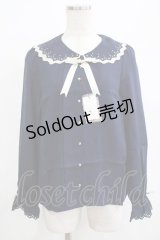 Amavel / Starry Marche パフスリーブ ブラウス Free ネイビー H-25-12-12-1056-CA-BL-NS-ZH