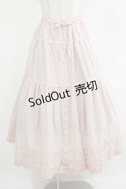 画像1: PINK HOUSE / フリル使いティアードスカート F ピンク H-25-12-12-1006-LO-SK-YZ-ZH