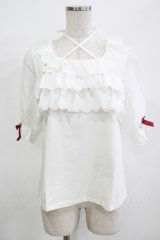 Amavel / フロントクロスフリルカットソー Free オフ H-25-12-12-1057-CA-TO-NS-ZH