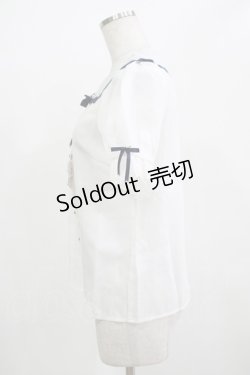 画像2: Amavel / Starry Marche パフスリーブ ブラウス Free オフ/ネイビー H-25-12-12-1058-CA-BL-NS-ZH