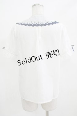 画像3: Amavel / Starry Marche パフスリーブ ブラウス Free オフ/ネイビー H-25-12-12-1058-CA-BL-NS-ZH