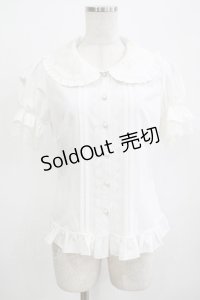 Lolitime（海外ロリータブランド） / 刺繍衿ブラウス S オフ H-25-12-12-1059-GO-BL-NS-ZH