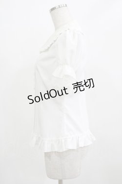 画像2: Lolitime（海外ロリータブランド） / 刺繍衿ブラウス S オフ H-25-12-12-1059-GO-BL-NS-ZH
