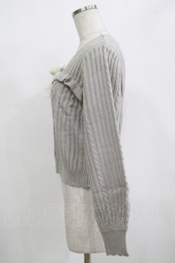 画像2: Amavel / ハートケーブルレースアップニットプルオーバー Free グレー H-25-12-12-1060-CA-TO-NS-ZH