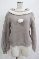 Amavel / Wonder bunnyフェザーニット Free ブラウン H-25-12-12-1061-CA-BL-NS-ZH