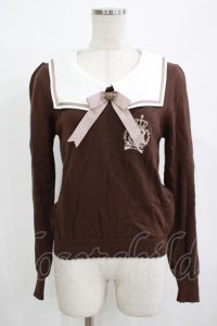 Amavel / セーラー衿ニットプルオーバー Free ブラウン H-25-12-12-1062-CA-TO-NS-ZH
