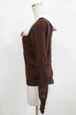 画像2: Amavel / セーラー衿ニットプルオーバー Free ブラウン H-25-12-12-1062-CA-TO-NS-ZH
