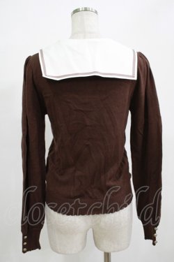 画像3: Amavel / セーラー衿ニットプルオーバー Free ブラウン H-25-12-12-1062-CA-TO-NS-ZH