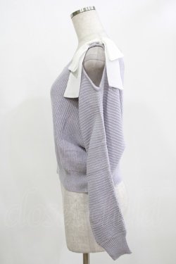 画像2: Amavel / 肩あきリボンニット Free ラベンダー H-25-12-12-1063-CA-TO-NS-ZH