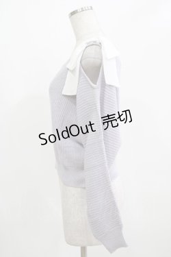 画像2: Amavel / 肩あきリボンニット Free ラベンダー H-25-12-12-1063-CA-TO-NS-ZH