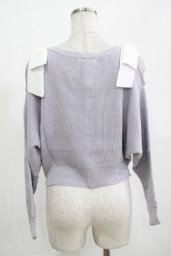 画像3: Amavel / 肩あきリボンニット Free ラベンダー H-25-12-12-1063-CA-TO-NS-ZH