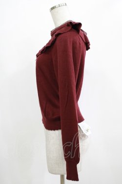 画像2: Amavel / レース切替ニットプルオーバー Free ボルドー H-25-12-12-1066-CA-TO-NS-ZH