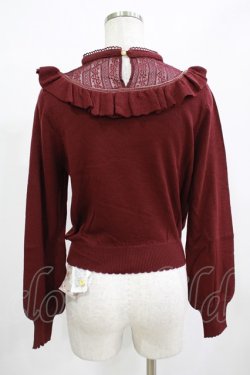 画像3: Amavel / レース切替ニットプルオーバー Free ボルドー H-25-12-12-1066-CA-TO-NS-ZH