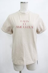 an another angelus / モックネックロゴT Free PINK BEIGE H-25-12-12-1068-CA-TO-NS-ZH