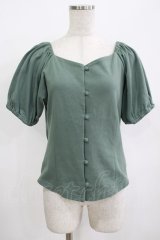 an another angelus / コルセットパフスリーブT Free GREEN H-25-12-12-1069-CA-TO-NS-ZH